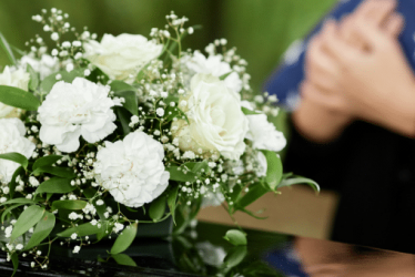 flowers at a funeral