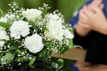 flowers at a funeral